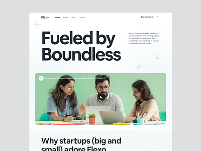 Flexo - SaaS Startup Landing Page Design 2025 design trend b2b saas clean ui conversion design creative agency design design inspiration digital agency landing page design minimalist design product marketing saas saas design saas landing pag startup design typography ui ui design uiux ux