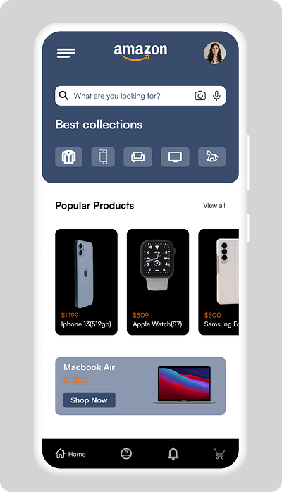 Amazon App Interface(redesign) figma mobile design product design ui