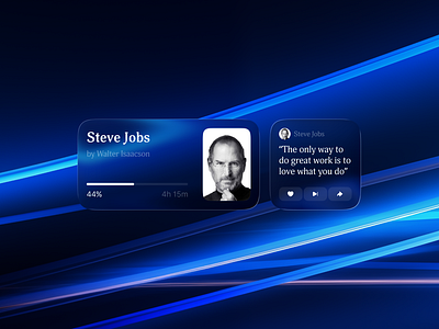Liquid Glass iOS Widgets books buttons frosted glass ios widgets iphone ui liquid glass minimal mobile interface progress quotes timeline widget design