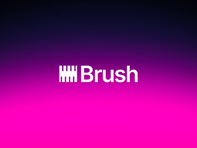 Brush - Logo Design ai blue branding brush company dark design flat graphic design grdadient logo minimal minimalism minimalist pink saas space