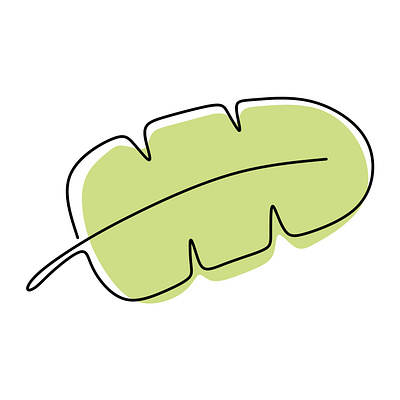 Banana Leaf Flat Vector Design banana leaf flat design leaf line art vector art