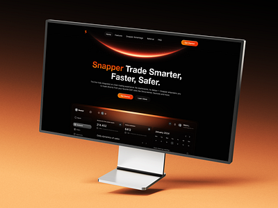 DeFi Trading Landing Page blockchain ui crypto crypto trading defi defi trading defi trading ui finance fintech landing page trade trading trading landing page trading ui web design web3