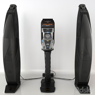 Speaker system MoM RX-50 (my design) 3ds max acoustic amplifier audio stereo