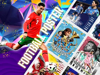 Sports Graphic Design - Football Poster & Social Media Design 2d art adobe illustrator adobe photoshop ads banner business creative design football poster graphic design social media design sport design sport poster sport social media youtube thumbnail