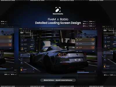 Loading Screen UI I Gta V branding design figma grand theft auto graphic design gta illustration loading screen logo roleplay ui