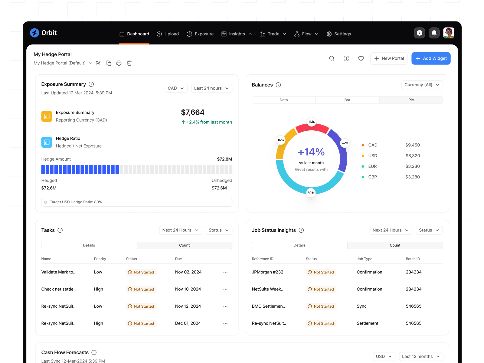 Corporate FX Risk Management & Treasury Dashboard currency risk platform fx dashboard design fx platform ui hedging dashboard product design risk management platform trading trading plaform treasury management ui