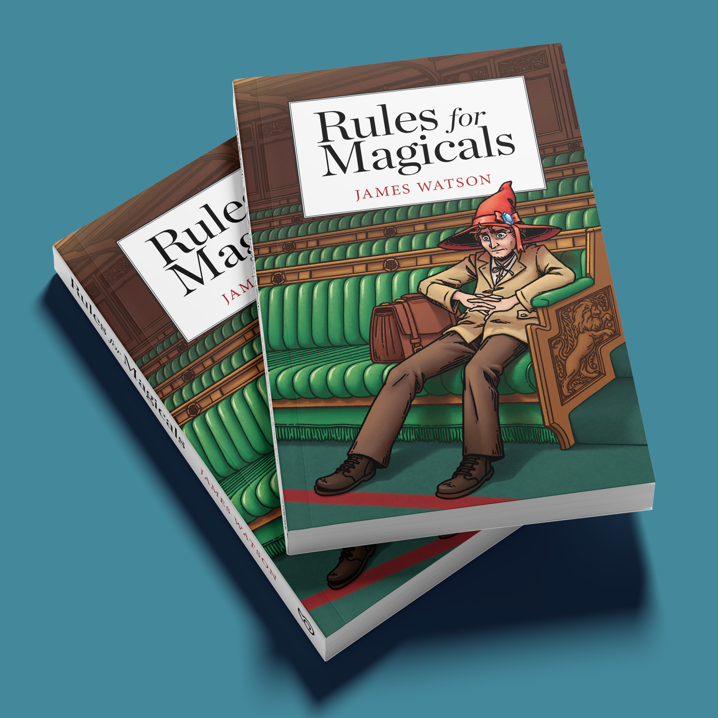 Rules for Magicals: cover illustration book book cover character cover digital fantasy house of commons illustration magical mockup narrative novel parliament political print procreate satirical scene story wizard