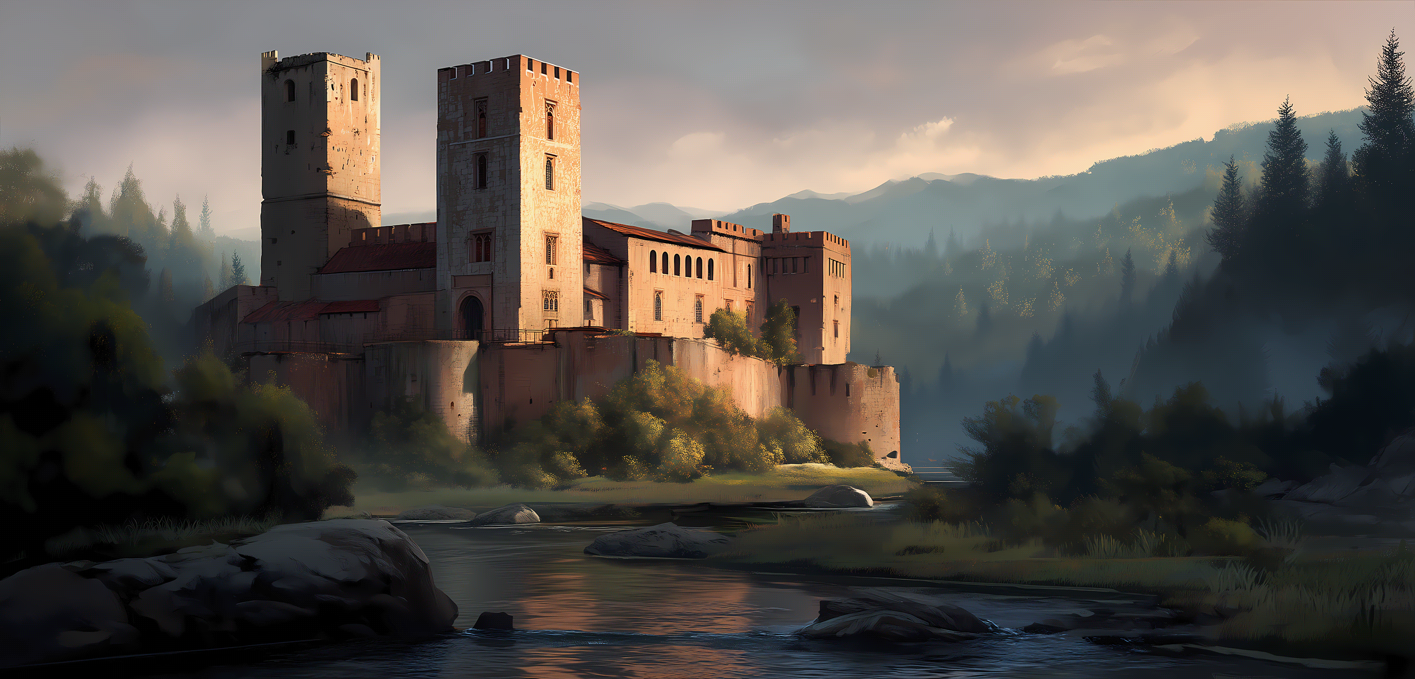 Medieval enviroment 2d 3d animation anime branding character design concept art design fantasy art game art graphic design illustration knight medieval motion graphics paladin ui