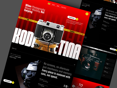 Vintage Camera Landing Page album cover art camera website classics cpdesign design ecommerce gramophone landing page music music player old retro shopify ui ux vintage w web web design