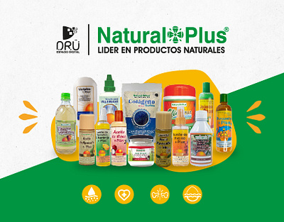 Natural+Plus branding graphic design