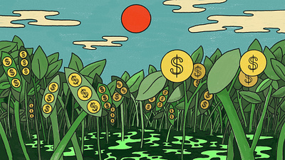 Editorial /Fund Ar art cover editorial header illustration