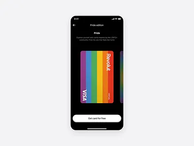 Revolut Pride Virtual cards animation cards clean design design app graphic design interaction lgbtq minimal minimal cards mobile pride pride cards principle revolut ui ux virtual cards visa
