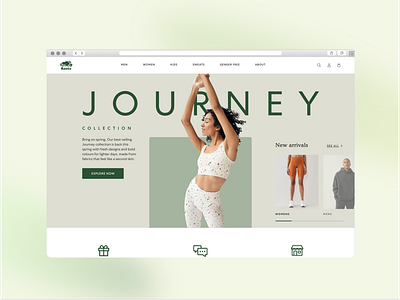 Ecommerce Web Design for a Canadian Lifestyle Icon aesthethic ecommerce hero design shop ui web design