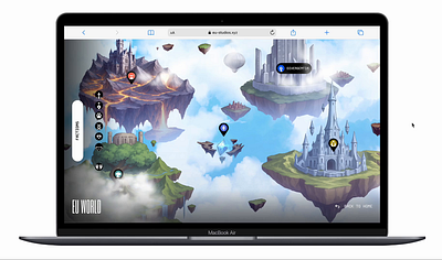 Interaction World Map - EU Studios Web3 anime fictional worls framer game ui interaction design interactive map micro interaction motion design nft project story driven design ui design ux design web design web3 web3 design world building
