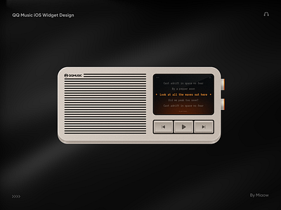 Radio - Winner of the QQ Music iOS Widget Design Competition app branding design graphic design icon illustration logo typography ui ux
