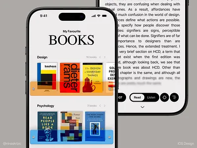 Books UI - mobile app app book reading bookmark books collection design favorite ios library read reading save ui ux