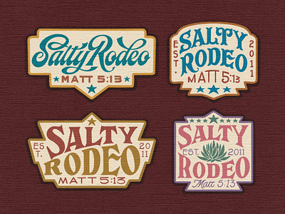 Salty Rodeo branding company brand logo company branding company logo cowboy design graphic design illustration logo rodeo typeface western