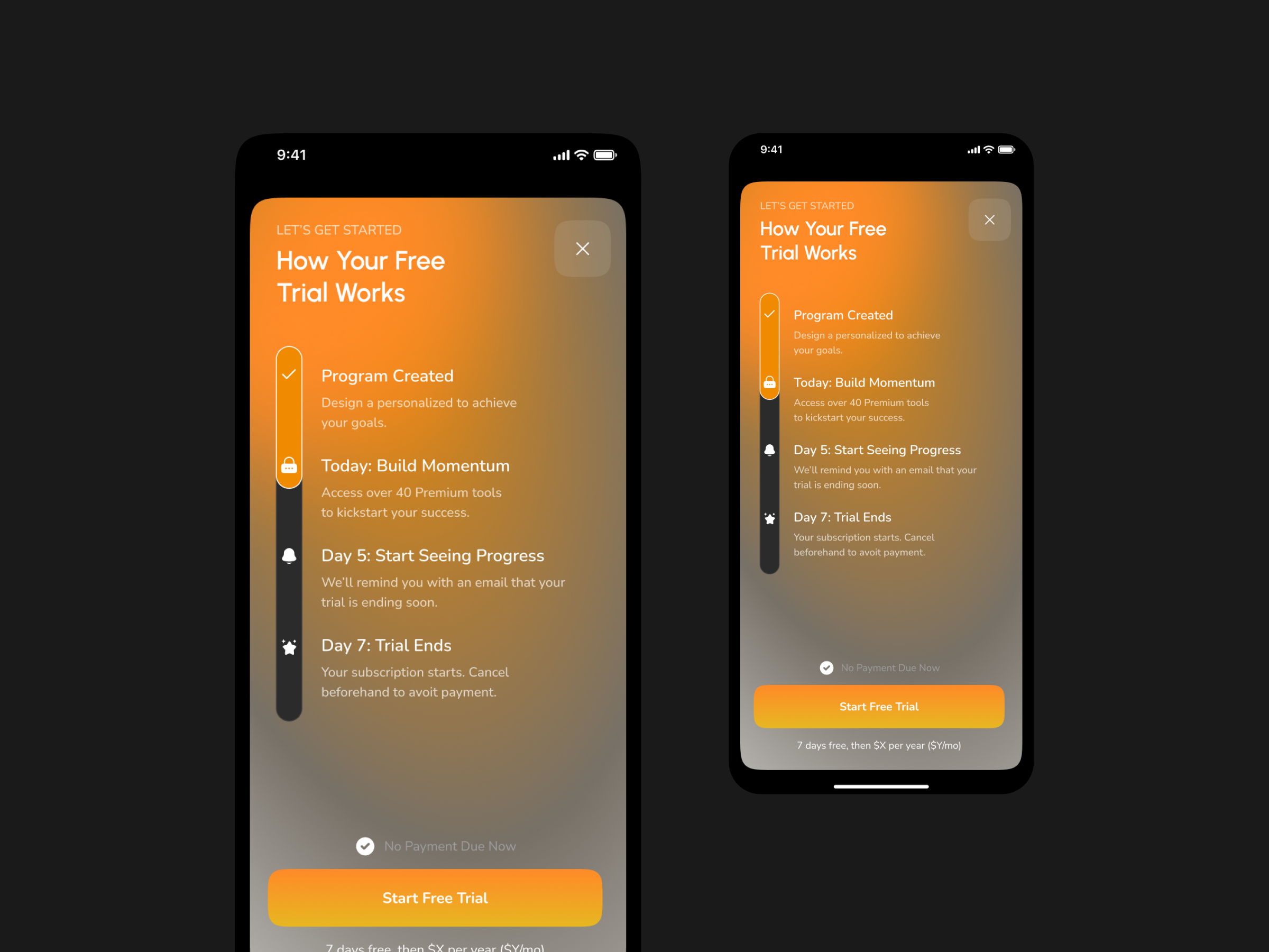 Lose It! – Free Trial Onboarding UI calorie tracker clean ui fitness app ui free trial ui gradient background health app healthy lifestyle ios design lose it app mobile ux onboarding screen onboarding steps subscription flow ui design weight loss app