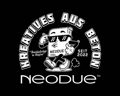 Kreatives Aus Beton apparel art branding cartoon cement character design characterdesign characters custom mascot cute art cute illustration design graphic design illustration logo merch retro retro mascot t shirt vintage