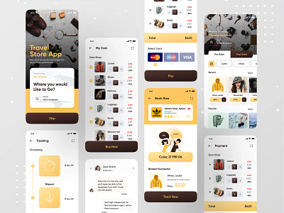 Travel Store App UI design