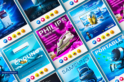 Electronics Poster Design's ac poster design adobe photoshop branding design electronics poster designs graphic design graphics home appliances poster design photoshop social media ads social media poster design tv poster design ui washing machine poster design
