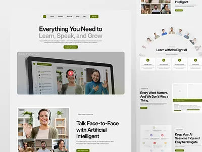 TalkFusion - SaaS AI Landing Page [Features] ai ai landing page ai saas ai website clean design design features features page landing page saas ui ui design uiux website
