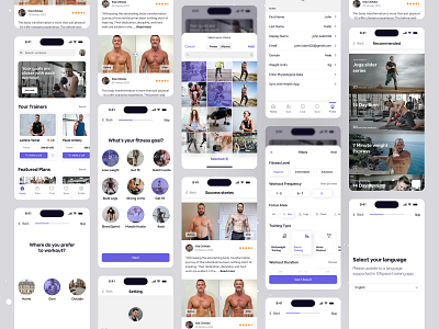 Health & Fitness App UI design graphic design