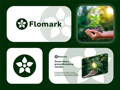 Flomark Logo & Brand Identity Design (Unused – For Sale) a b c d e f g h i j k l m n app icon brand identity branding eco branding eco frienly logo flower logo growth logo logo logo design logo mark logo vreation logofolio logotype minimalist logo nature logo o p q r s t u v w x y z symbol vector logo