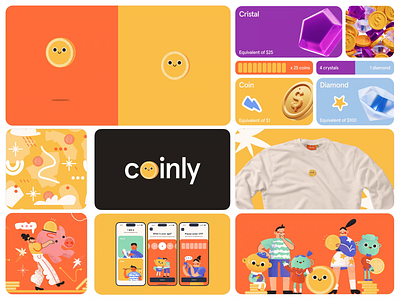 Coinly Child Bank — Branding & UX/UI design graphic design illustration