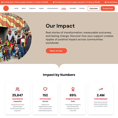 NGO- Page UI. graphic design ngo ngopage ngowebsite simple ui uidesign uiux webdesign website