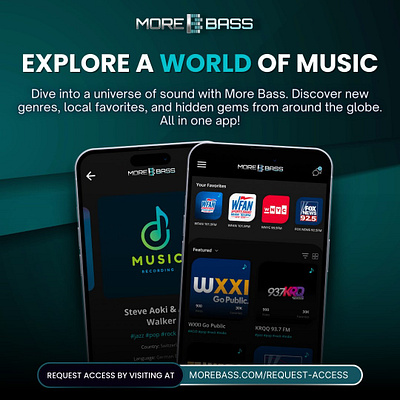 More-Bass Mobile App UI Designs animation app app ui designs figma designs graphic design logo ui ux xd