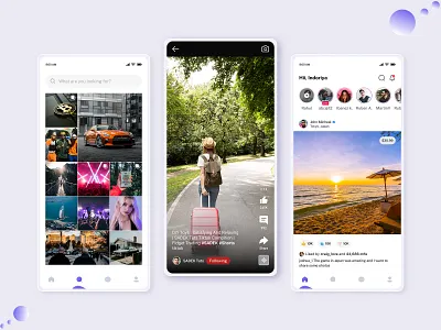 Social Media Reels animation mobile app mobile application reels app social media social media platform social media work ui