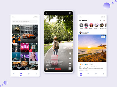 Social Media Reels animation mobile app mobile application reels app social media social media platform social media work ui
