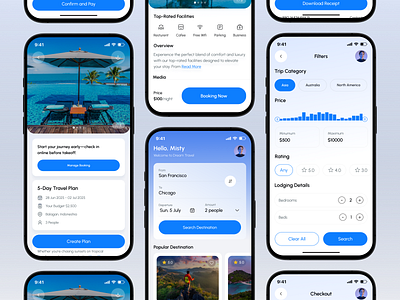 Travel Mobile App UI ai travel app app app design destination ios mobile mobile app mobile app design mobile travel app mobile ui modern app design travel app travel booking travelling agency ui ui design uiux user interface ux vacation