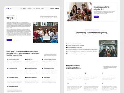IBTE Website redesign -About-Why IBTE design product redesign ui ux web website
