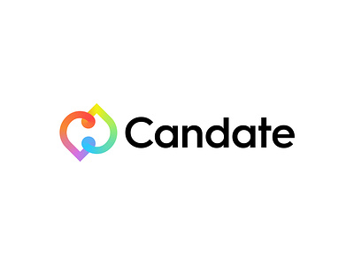 Candate – Modern Dating & Connection Logo Design brand identity branding colorful logo connection dating app gradient heart logo logo logo app logo inspiration minimal logo mmatch logo modern logo rainbow logo