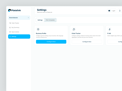 Admin Settings for AI Restaurant Automation Software admin dashboard admin interface admin panel ai automation best web design customer review erp software order management product design product designer restaurant software saas design sales automation software system tracking dashboard web app web application web application design
