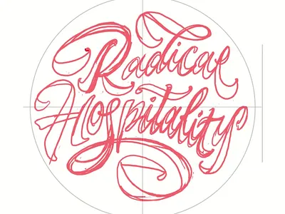Lettering Radical Hospitality branding calligraphy customlettering customtype graphic design handlettering lettering letteringdesign letteringvideo logo logolettering scriptletter typography