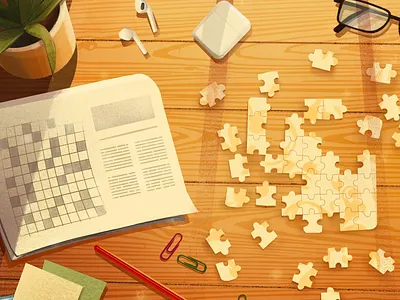 Pills Organizer - Brand Illustrations for an Animated Campaign animation brand branding canada coffe cozy design farmacy graphic design illustration light motion graphics organizer pills puzzle room table winter