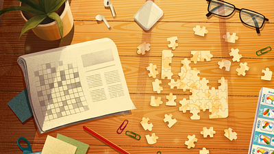 Pills Organizer - Brand Illustrations for an Animated Campaign animation brand branding canada coffe cozy design farmacy graphic design illustration light motion graphics organizer pills puzzle room table winter