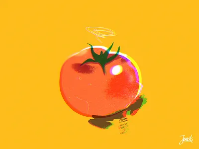 a tomatoe character design food fruit green healthy illustration logo red tomato tomatoes vegetable vegetables yellow