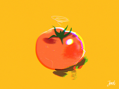 a tomatoe character design food fruit green healthy illustration logo red tomato tomatoes vegetable vegetables yellow