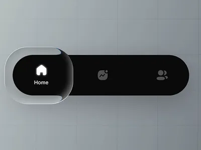 Liquid Glass UI · Tab Navigation concept design dark mode figma glass interface design liquid glass navigation bar product design tab navigation ui visual design