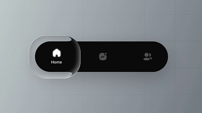 Liquid Glass UI · Tab Navigation concept design dark mode figma glass interface design liquid glass navigation bar product design tab navigation ui visual design