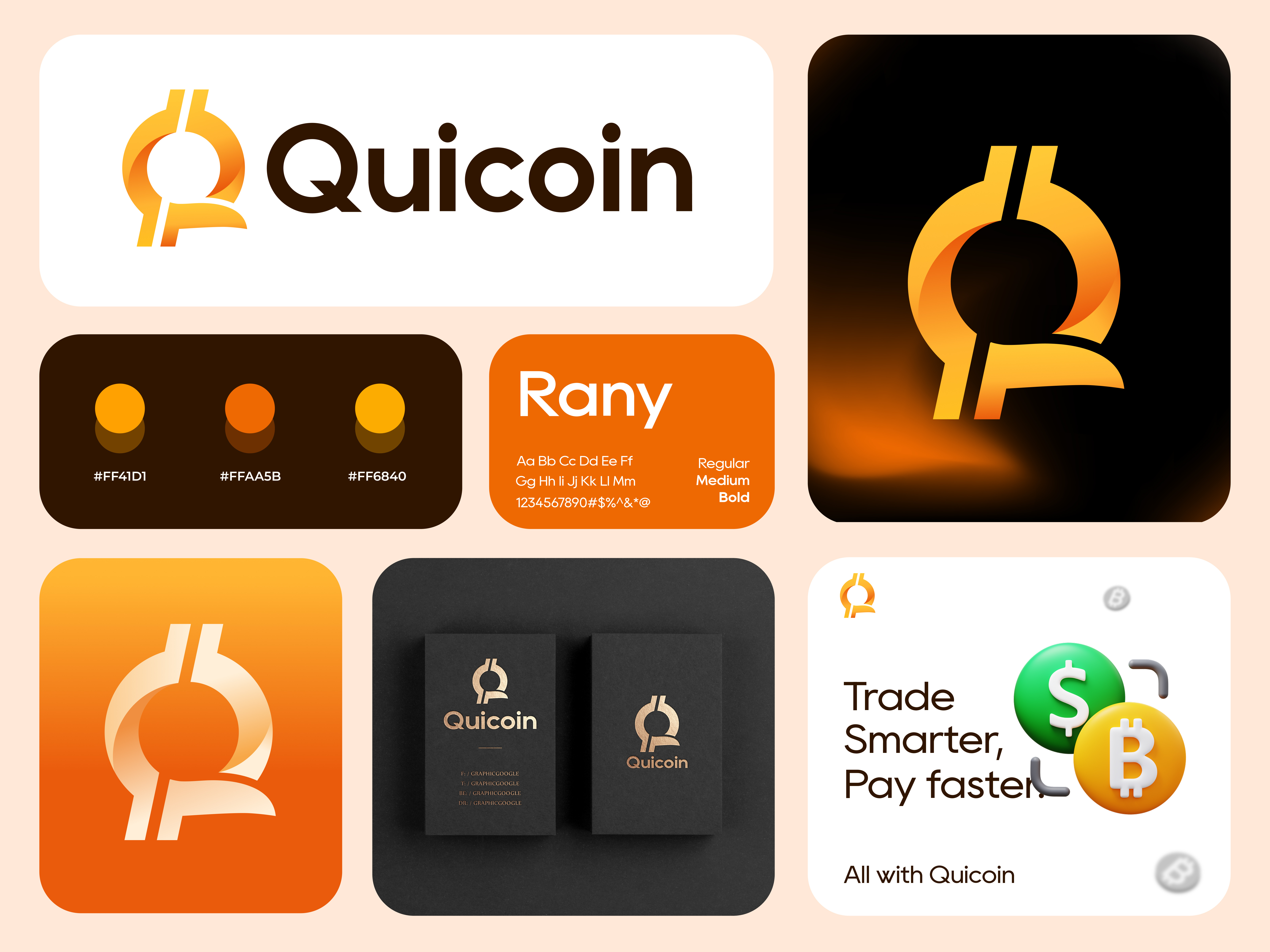 Logo, Logo design, Brand Identity design - crypto coin Q Logo 3d icon animation brand identity brand identity designer branding branding design crypto coin logo digital fintech saas web3 fast speed quick instant flat colorful wordmark letter q logo logo logo design logo designer logos logotype modern gradient monogram logos print typography visual identity