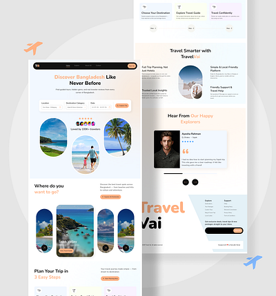 Tourism Website branding checkout design design personal portfolio landing page ui ux