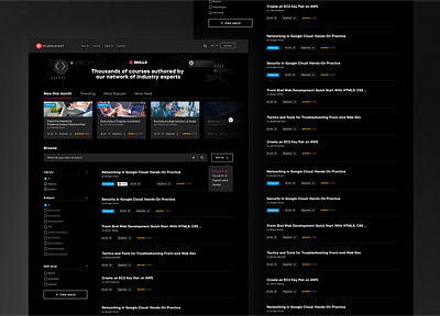 Pluralsight - Browse Library - 2019 design ui ux