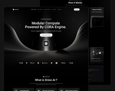 Next-Gen AI Futuristic landing Page Design ai ai landing page ai website chain aware chat ai futurestic design fututestic landing page landing page design modular computer next gen ai tech ui voice ai web design
