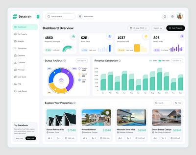 Property Management Dashboard UI aiinrealestate app design charts dashboard dashboarddesign data dribbbleshots financetracking mobile app propertydashboardui propertymanagement realestate realestatedashboard realestatemanagement tenantmanagement ui elements uidesign uiux uxdesign website