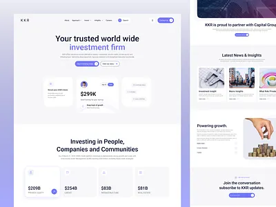 Global Investment Firm Website – UI/UX Design crowdfunding finance financial planning fintech funding investment investment landing page investment website landing page money real estate saas saas landing page shasanko creations startup startup funding uiuxdesign wealth management web design website